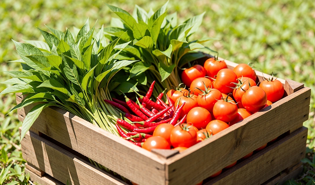Fresh local organic vegetables